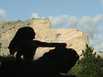 This photo of the Crazy Horse Monument (the model and actual carving in progress) in South Dakota was taken by photographer Gregory Runyan of Olathe, Kansas.